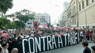 Protestas en Brasil por la subida de tarifas del transporte público