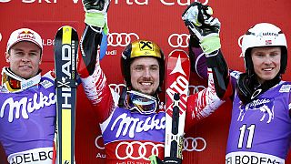 Hirscher wins giant slalom in Adelboden