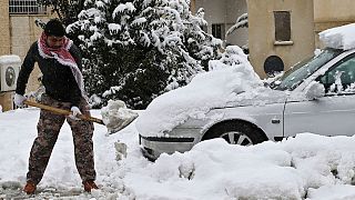 Children among victims of winter storm hitting Middle East