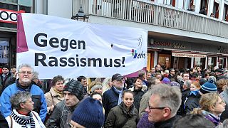 Large rally against racism and xenophobia in Dresden in Germany