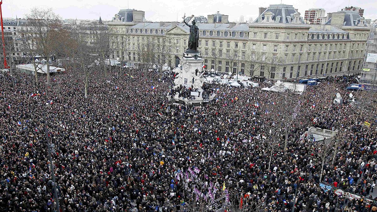 More than 1.5 million turn out for unity rally in Paris, with huge marches in other French cities