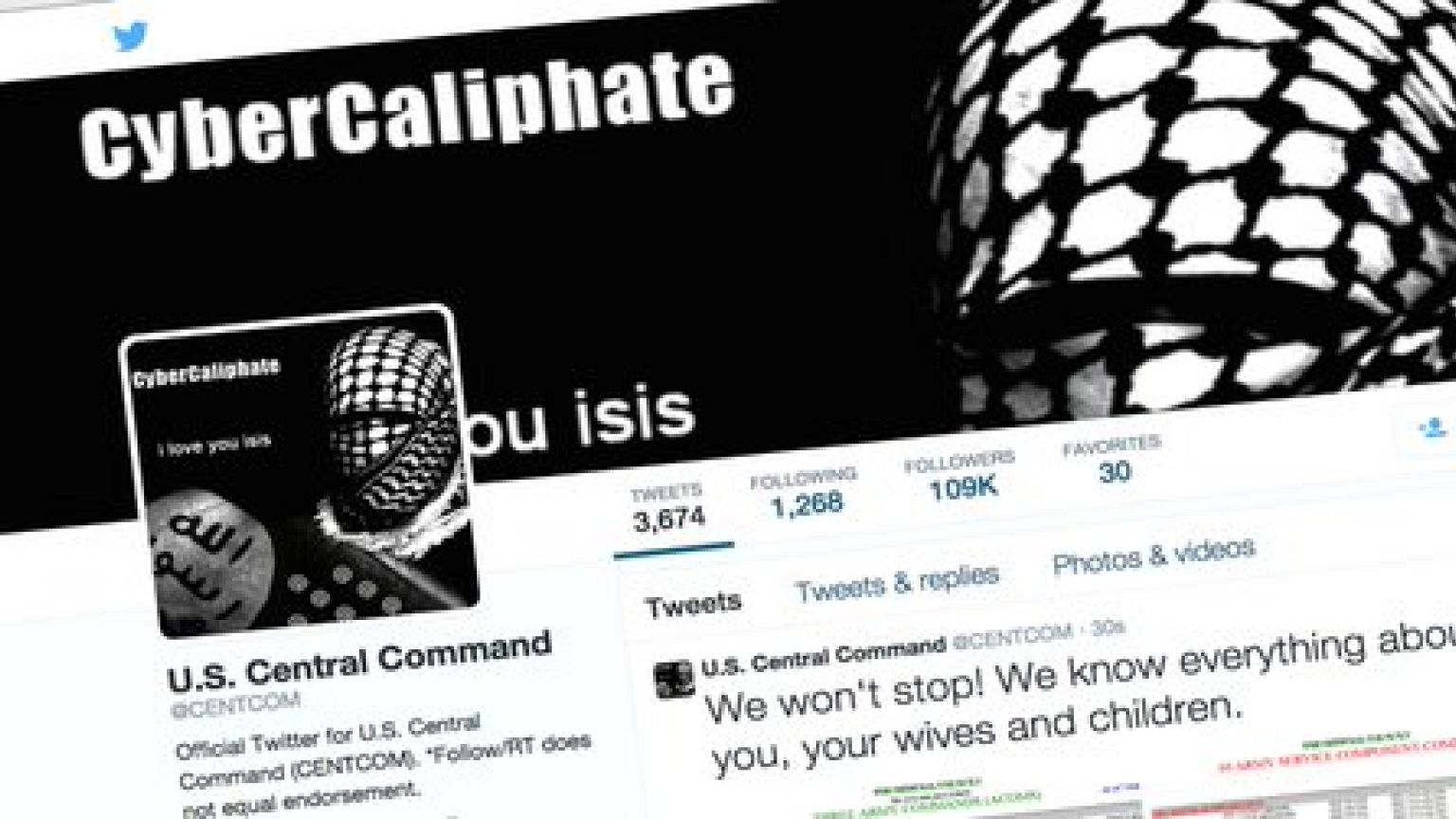 IŞİD sempatizanları ABD ordu komutanlığının twitter hesabını hackledi