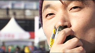 Festival de invierno de pesca de trucha en Corea del Sur