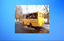 Rakétatámadás egy ukrán távolsági busz ellen