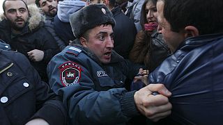 Protests in Armenia over Russian soldier suspected in family killings