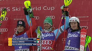 Alman kayakçı Felix Neureuther Wengen slalom yarışlarını önde tamamladı