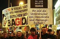 A bevándorlásellenes Pegida ellen tüntettek Németországban