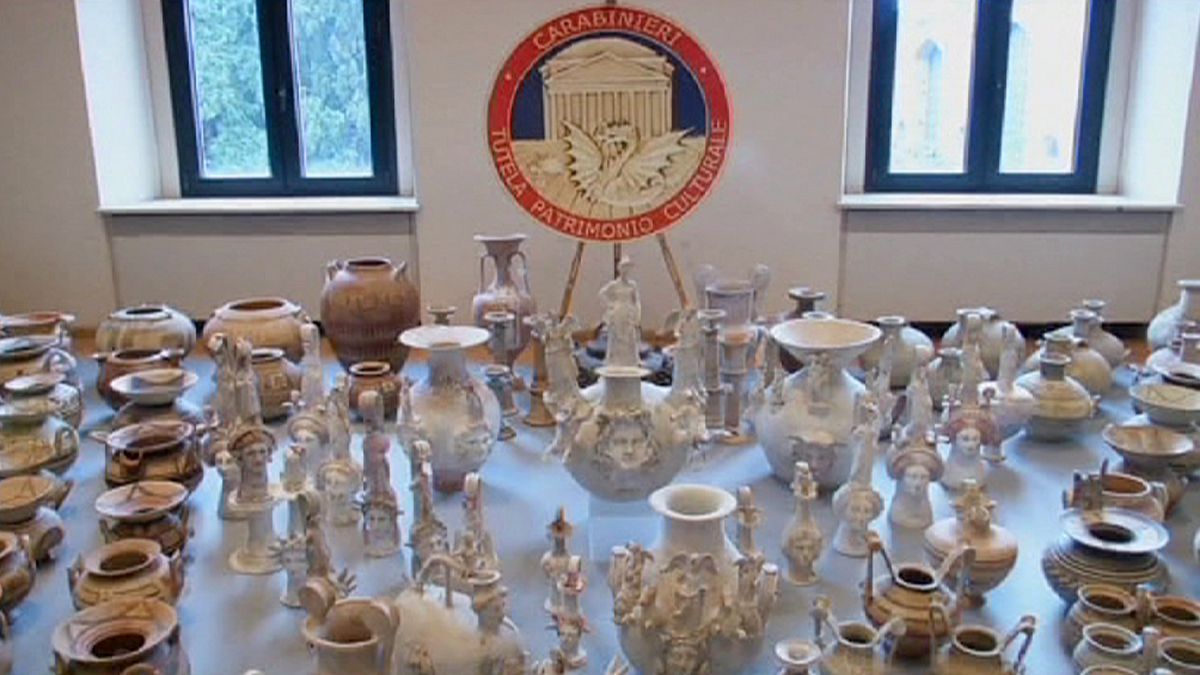 Police in Italy reveal recovered antiquities worth a record 50 million euros