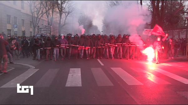 Italia: choques en una protesta contra grupos de extrema derecha Italia: choques en una protesta contra grupos de extrema derecha