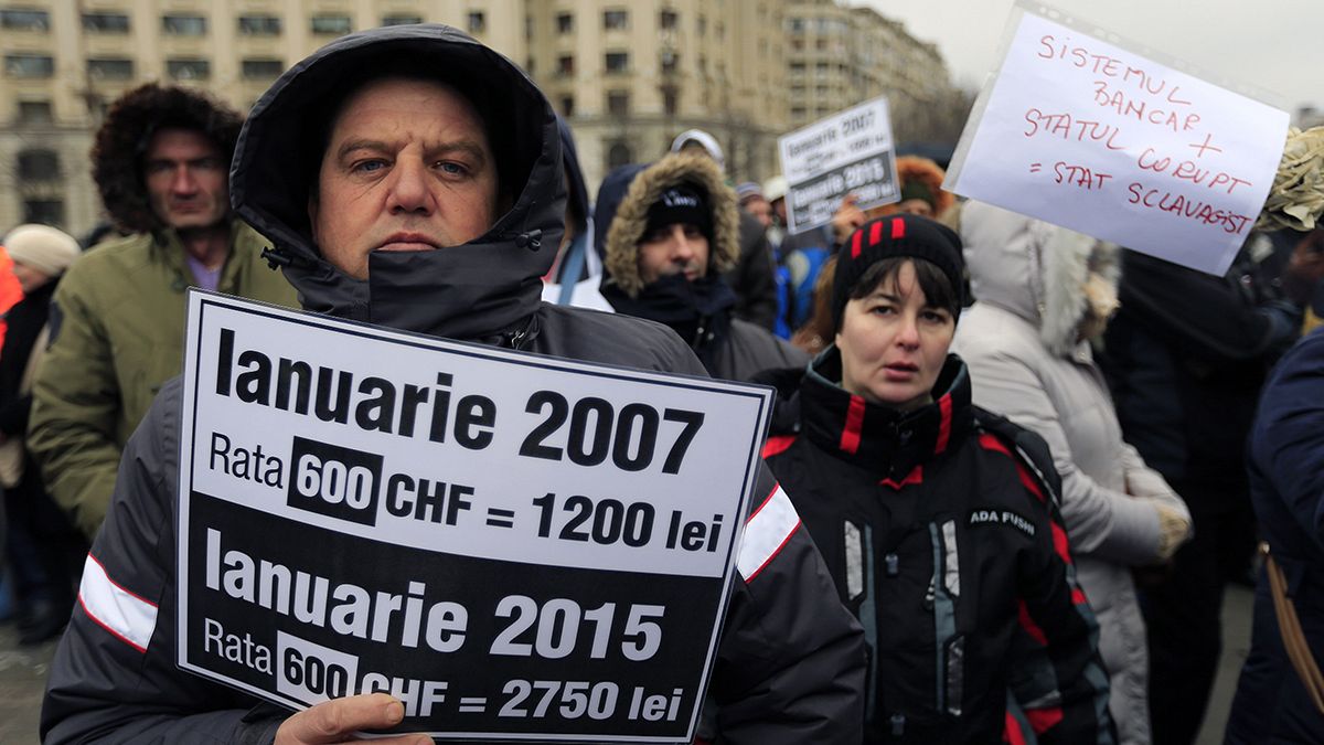 Protestas en Rumania por el aumento de las tasas de los bancos suizos con créditos de los ciudadanos