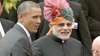 US President Obama takes part in India's annual Republic Day festivities