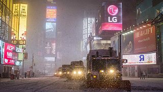 New York shuts down as 'life-threatening blizzard' slams into northeast US