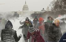 EUA: Nevões e batalhas de bolas de neve