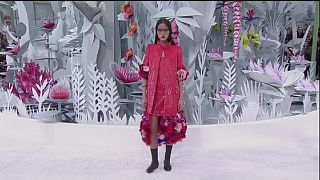 Chanel says it with flowers at Paris Fashion Week