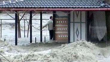 Vjosa River floods Albanian villages