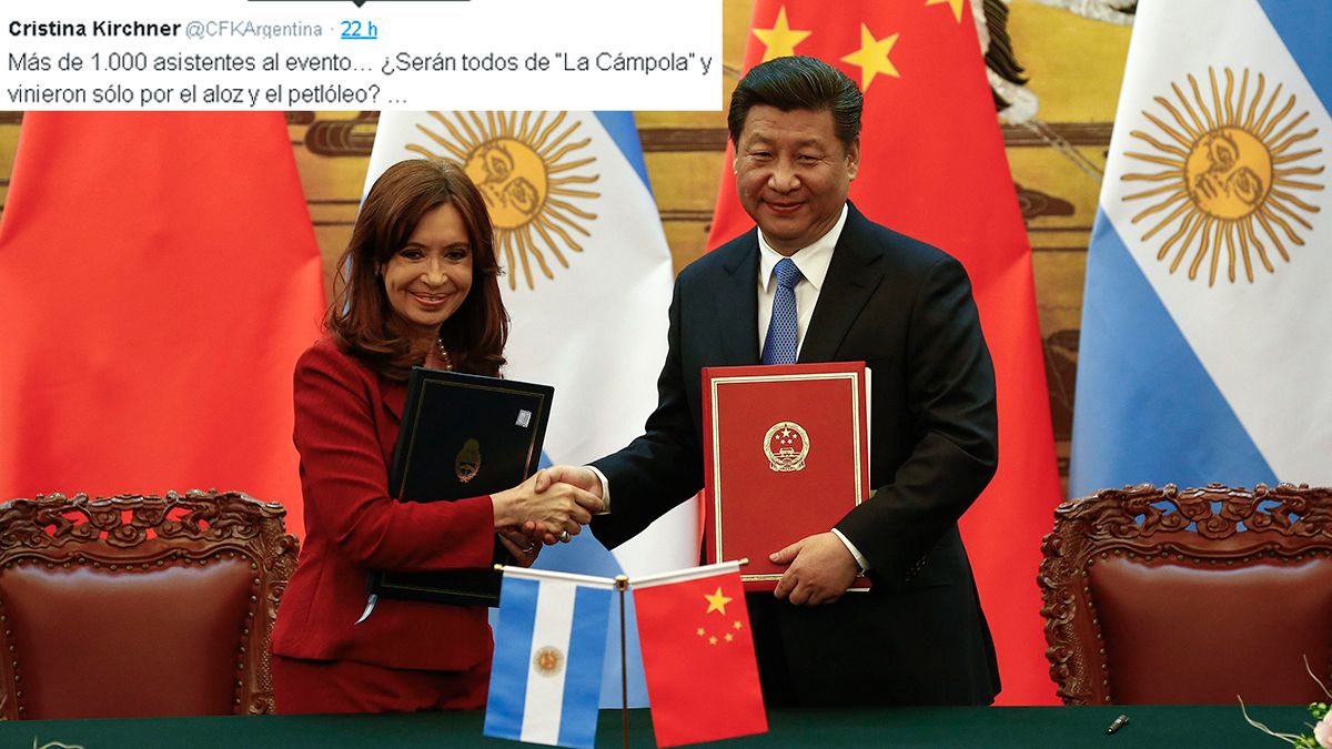 "Liso e petlolio". La battuta della Presidente Argentina sull'accento dei partner commerciali cinesi