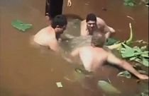 Video: boy's incredible escape after being sucked into a drain in Brazil