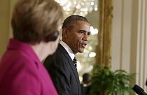 Merkel-Obama találkozó: Washington még nem döntött Ukrajna katonai támogatásáról