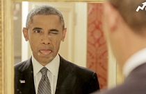 Obama dá a cara em vídeo promocional