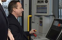 Cameron promises jobs as Labour steams ahead in election poll