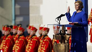 La primera presidenta de Croacia toma posesión de su cargo