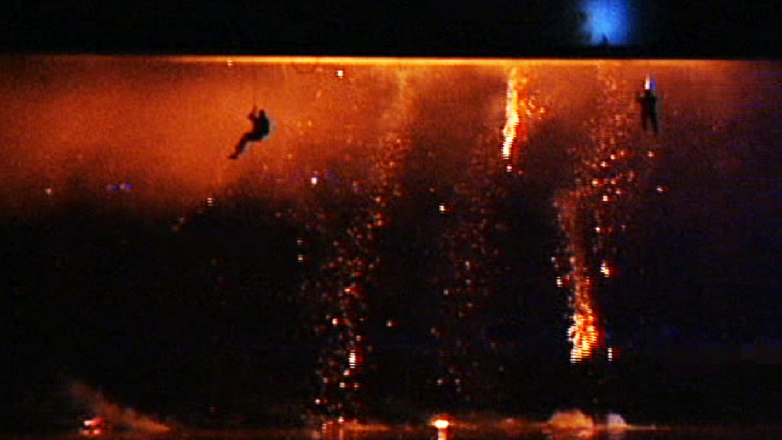 Warsaw's Łazienkowski bridge goes up in flames