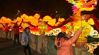 Illuminated Chinese cities celebrate Lunar New Year
