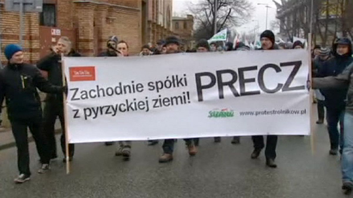 اعتراض کشاورزان لهستانی به عدم دریافت حمایتهای دولتی