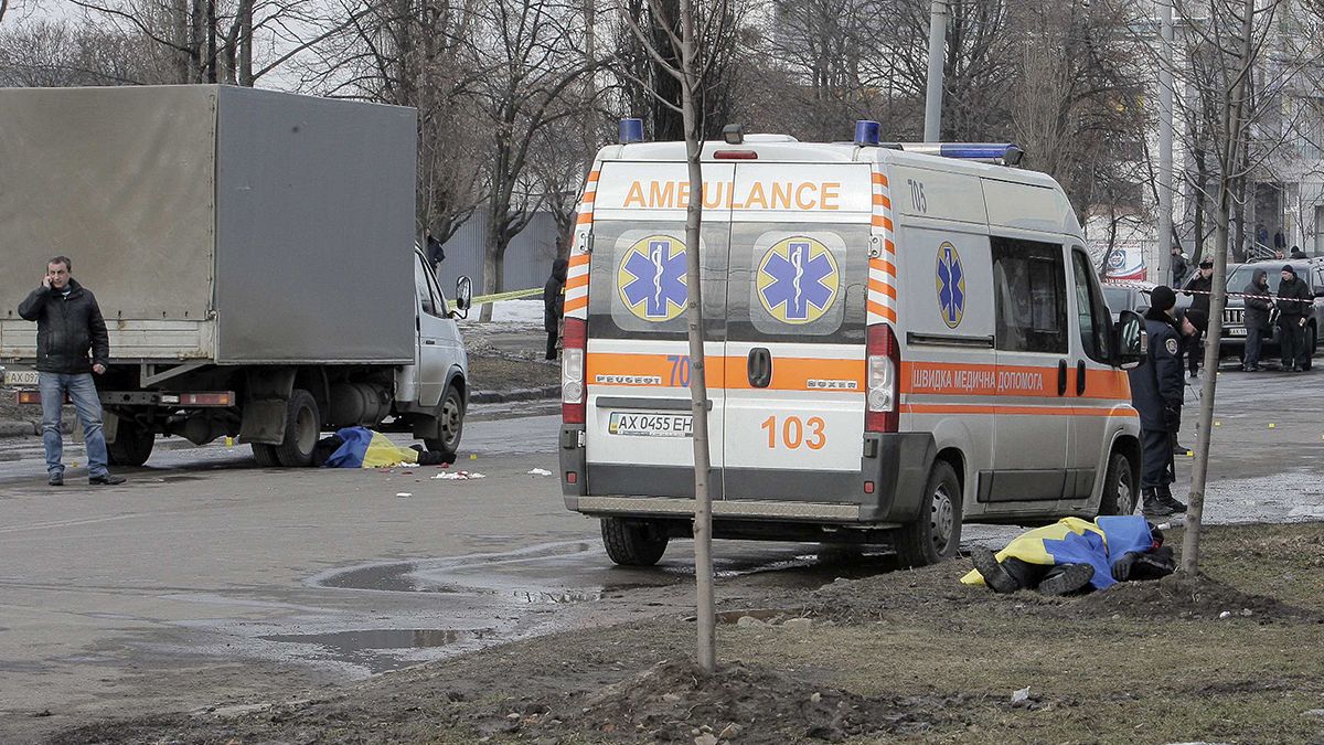 Harkiv'de mitinge bombalı saldırı