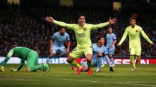 Champions League: Suarez on target as Barca down Manchester City
