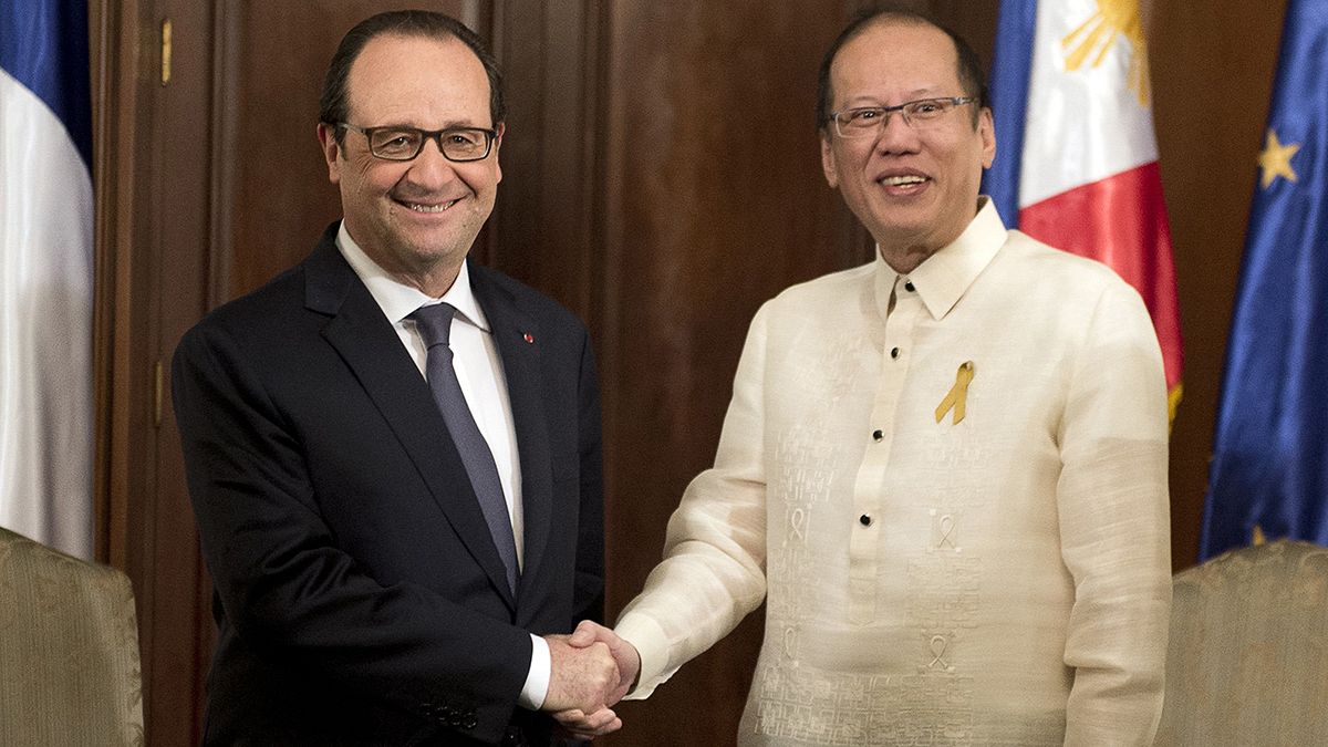 François Hollande alerta en Filipinas sobre el cambio climático