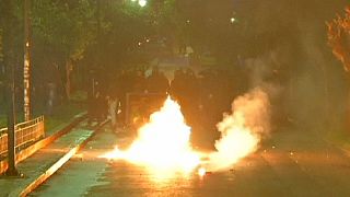 Riots in Athens as left-wing supporters vent their anger at newly-elected premier