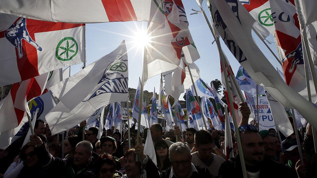 Right-wing Northern League holds rally in centre of Rome