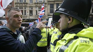 Stand-off at 'anti-Islamisation' march in north-east England