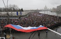 Память Немцова почтили десятки тысяч человек