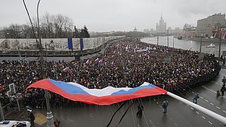 Tens of thousands march in Moscow in memory of Boris Nemtsov