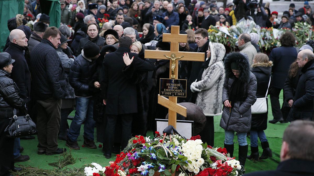 Boris Nemtsov için Moskova'da cenaze töreni düzenlendi