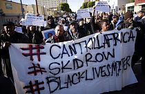Лос-Анджелес: протест против полицейских, застреливших бездомного чернокожего