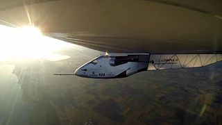 Solar powered plane grounded by sandstorms