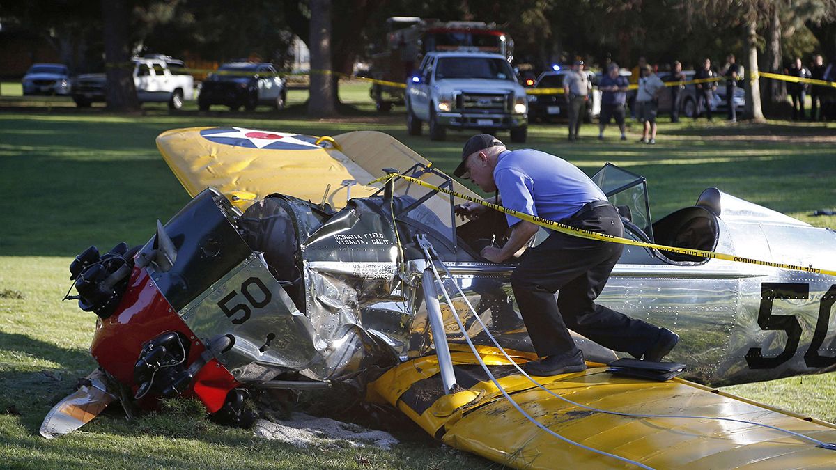 Harrison Ford 'battered but OK' after crash landing plane