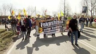 German protesters call for end to nuclear power as they remember Fukushima