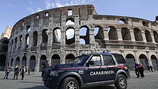 Rome: US tourists accused of 'tagging' Colosseum