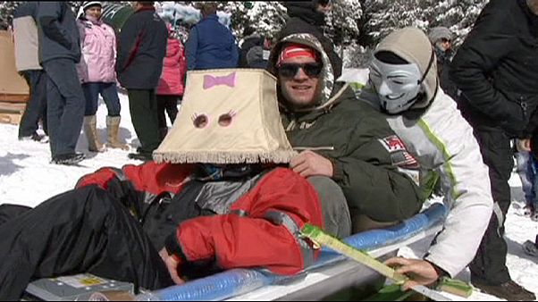 Wacky Winter Follies Olympics get underway in Romania Wacky Winter Follies Olympics get underway in Romania