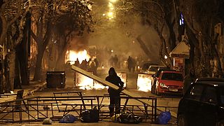 Protesta anarquista en Atenas contra la prisión de máxima seguridad de Agia