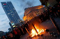 Inauguration du siège de la BCE : manifestation calme mais aussi violents heurts à Francfort