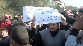 Manifestación contra el terrorismo islamista en Túnez