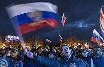 Hatalmas ünnepség volt Moszkvában a Krím-félsziget bekebelezésének egyéves évfordulóján
