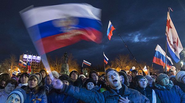 Putin gibt den Ton an: Russland feiert Krim-Angliederung Putin gibt den Ton an: Russland feiert Krim-Angliederung