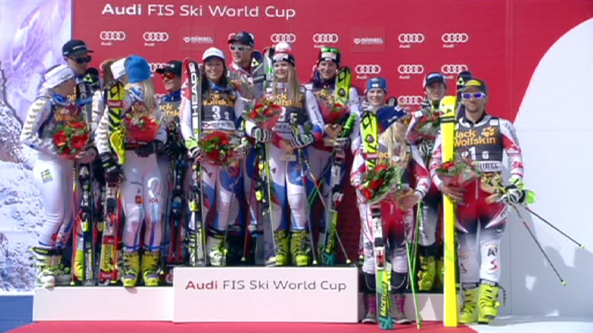 كأس العالم للتزلج الألبي:سويسرا تفوزعلى السويد في نهائي سباق التعرج للفرق