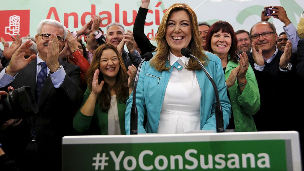 Enceinte de 5 mois et largement réélue à la Présidence d'Andalousie